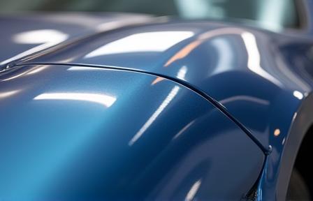 Detail of custom exterior paint finish.